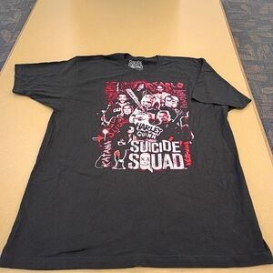 Suicide Squad Graphic Tee — Black with Red & White Print